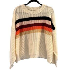 Shein Curve Crop Top Sweater Womens 3XL Crew Neck Chunky Lightweight Casual